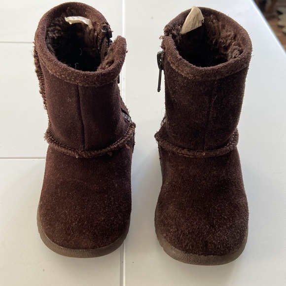 Circo Brown Genuine Suede Zippered Toddler Boots - Picture 2 of 11